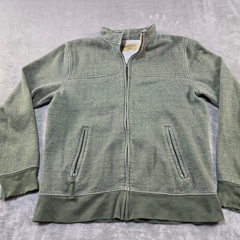 Gramicci Full Zip Sweatshirt Mens‎ S Green Cotton Gorpcore Outdoor FLAWED